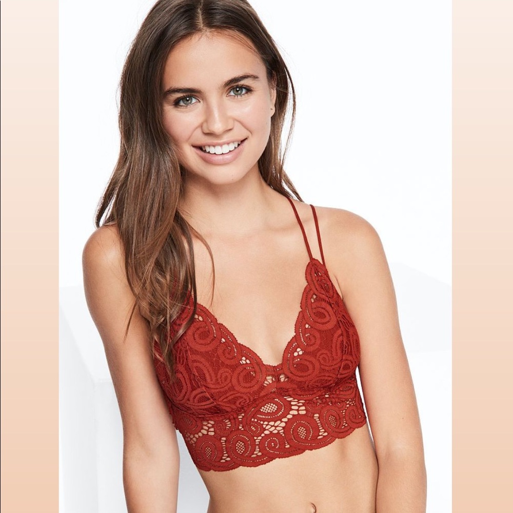 PINK Cinnabar Crochet Lace Bralette